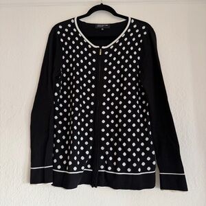 Jones New York Polka Dot Cardigan. Size Medium